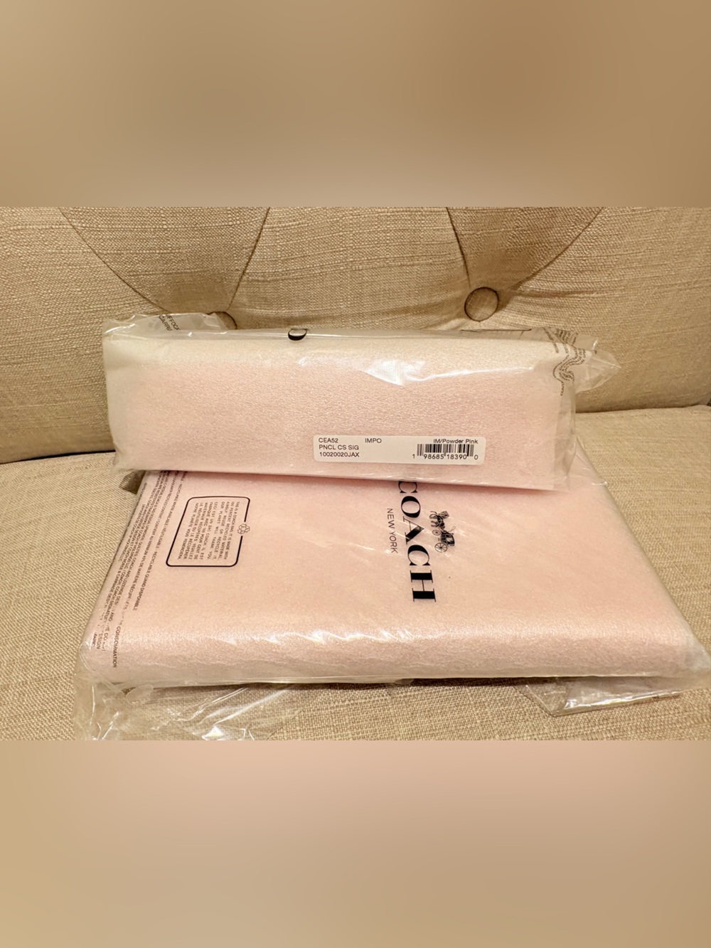 Coach Powder Pink Signature notebook and pencil case. - Picture 4 of 5